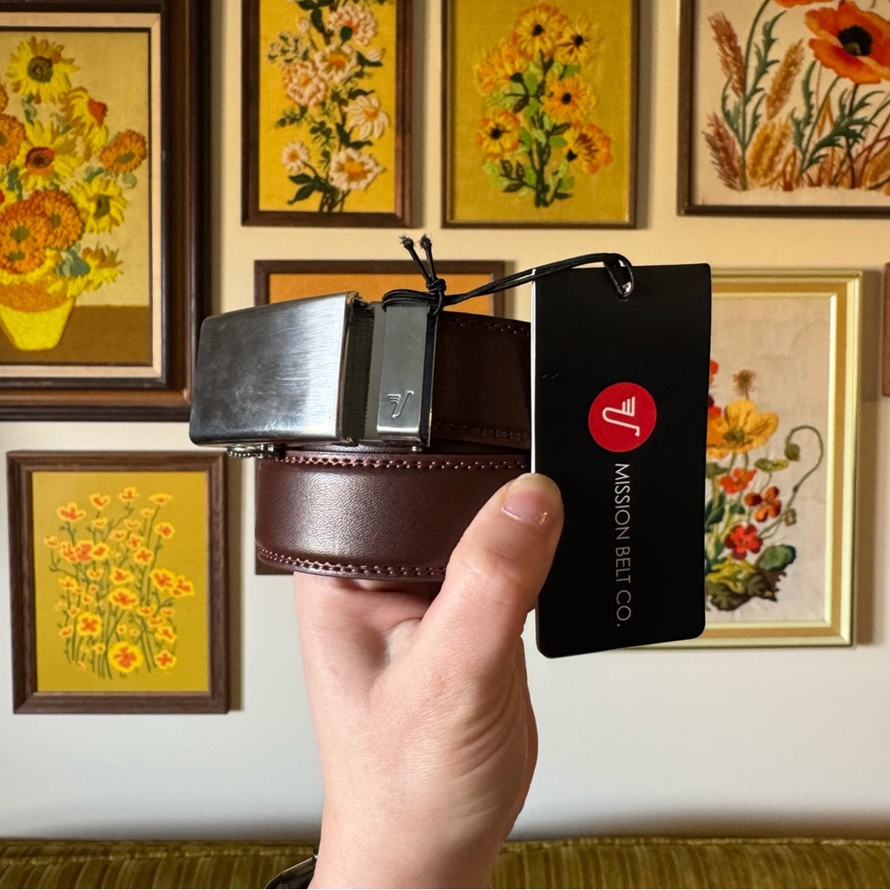 Mission Belt Brown Leather Belt Small